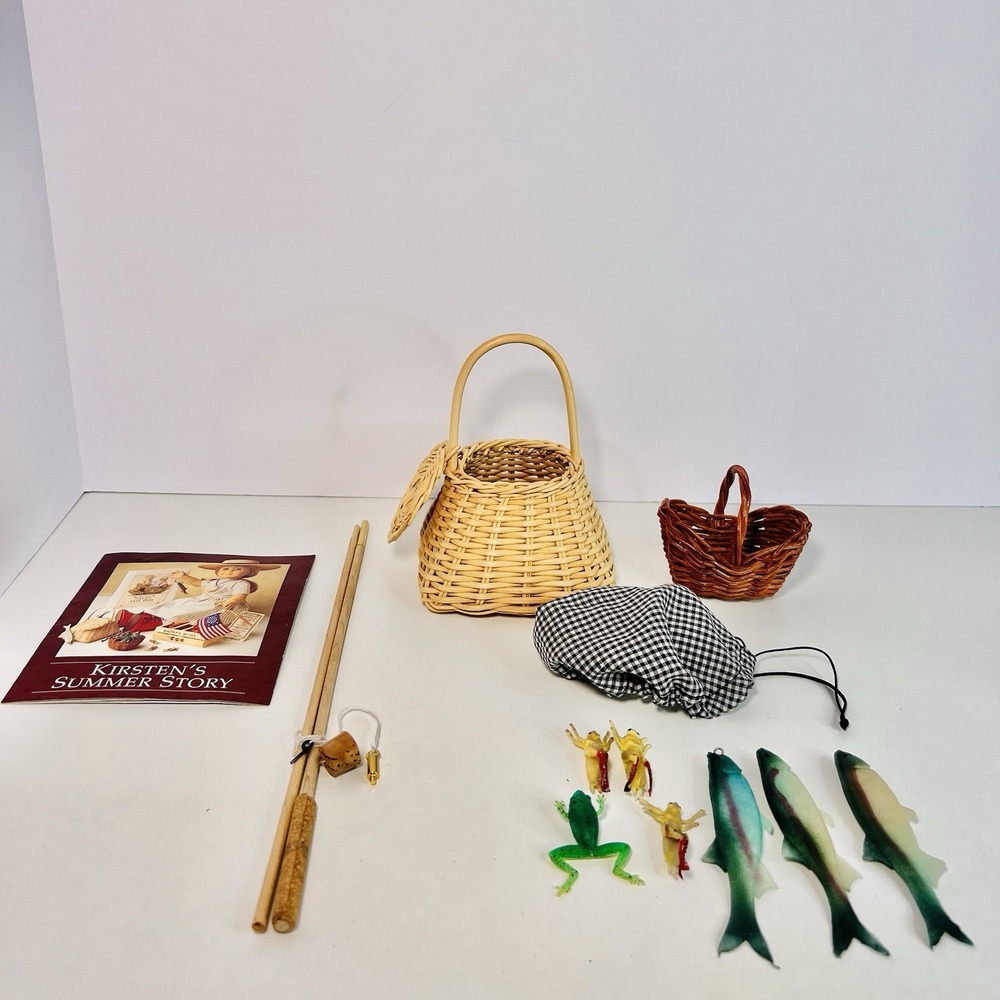Kirsten's FISHING SET Complete & Pamphlet American Girl Pleasant Co 1988
